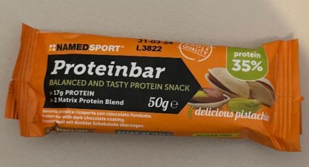 Fotografie - Proteinbar balanced and tasty protein snack pistachio NamedSport