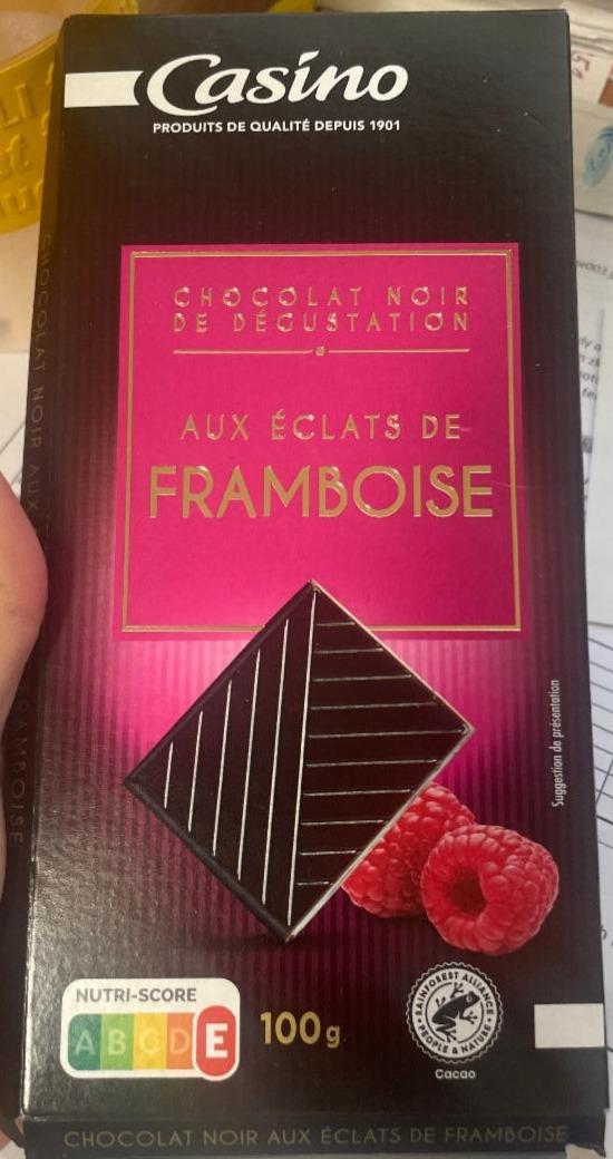 Fotografie - Chocolat Noir Aux Éclats De Framboise Casino