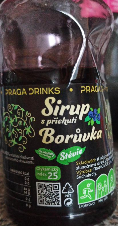 Fotografie - Sirup s příchutí Borůvka Praga Drinks
