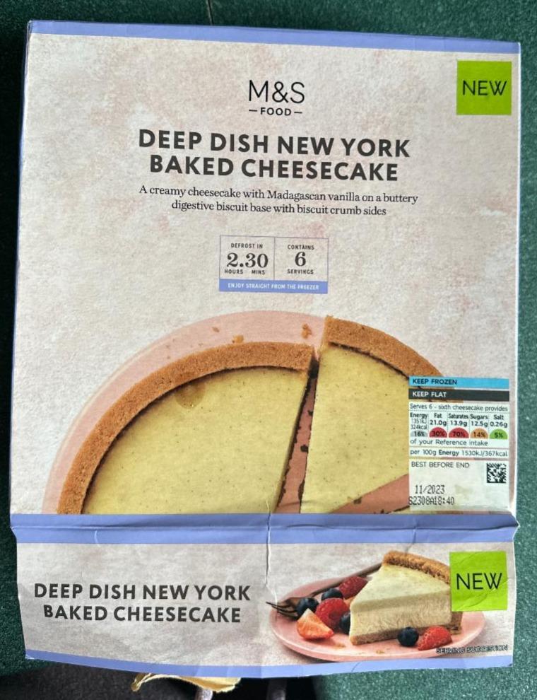 Fotografie - Deep Dish New York Baked Cheesecake M&S Food