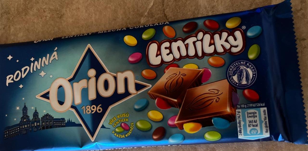 Fotografie - mléčná čokoláda Lentilky Orion