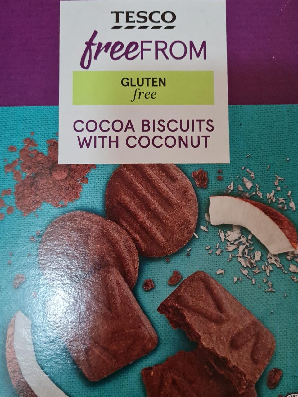 Fotografie - Cocoa Biscuits with Coconut Gluten free Tesco free From