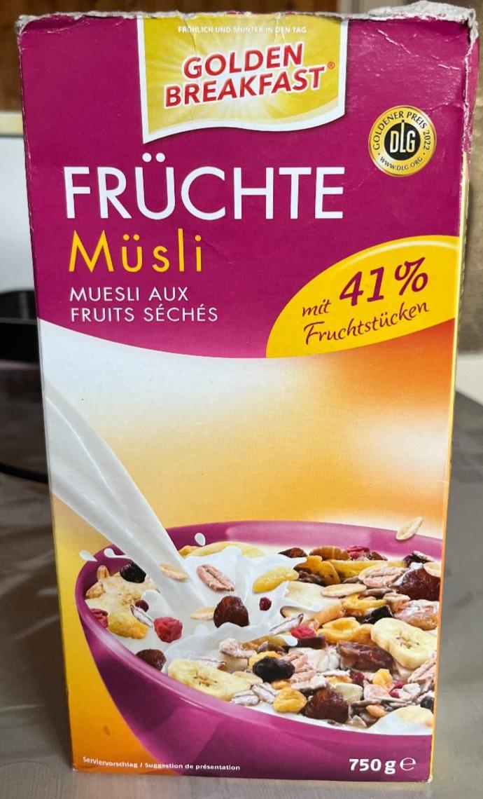 Fotografie - Früchte Müsli mit 41% Fruchtstücken Golden Breakfast