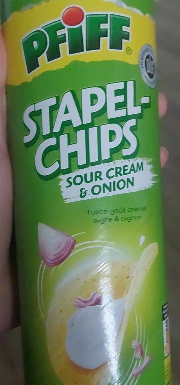 Fotografie - Stapel-Chips Sour cream & Onion Pfiff