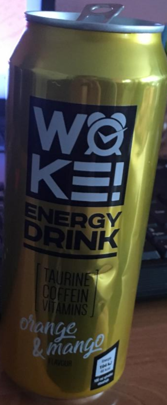 Fotografie - Energy drink orange & mango Woke!