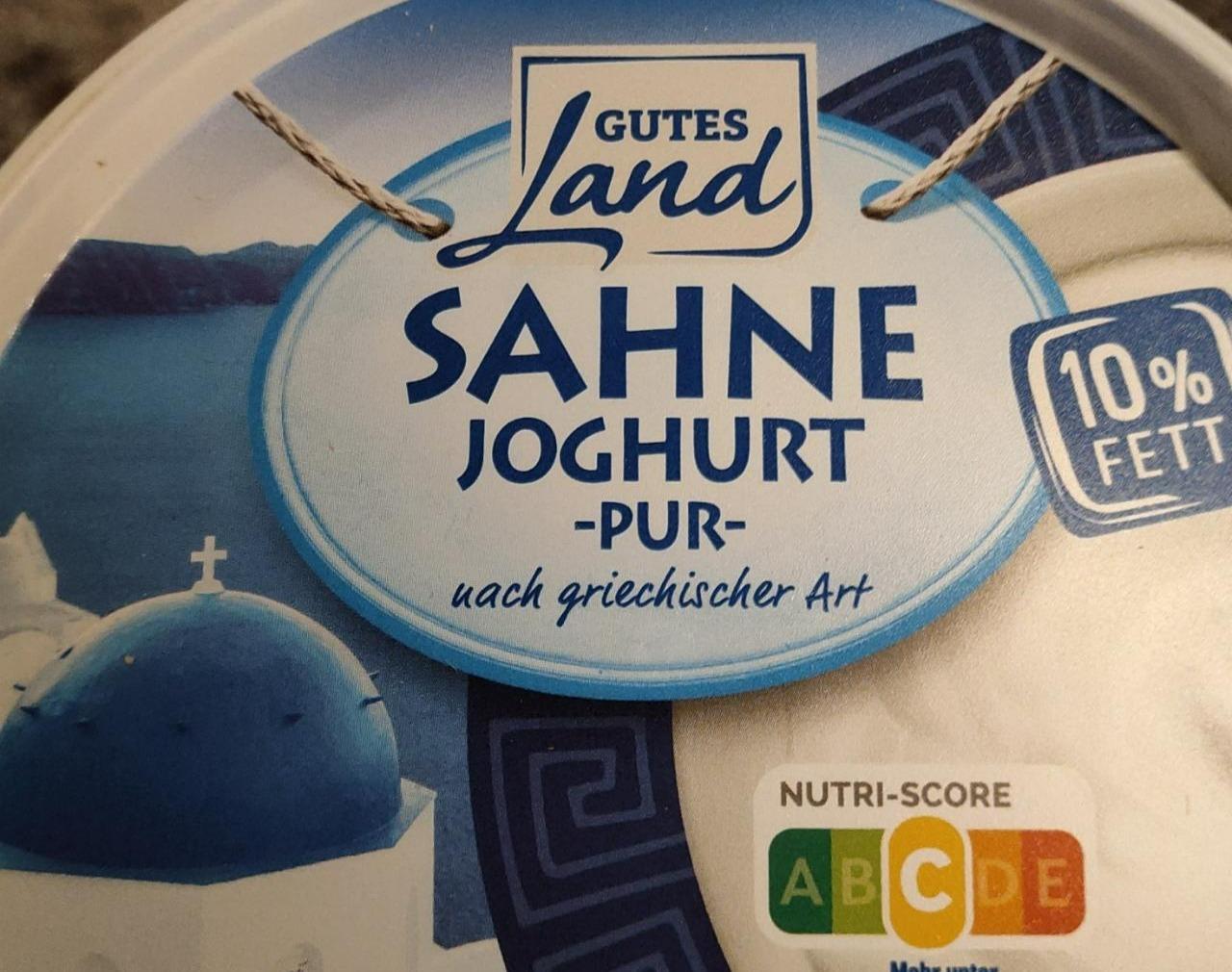 Fotografie - Sahne Joghurt pur nach griechischer Art 10% fett Gutes Land