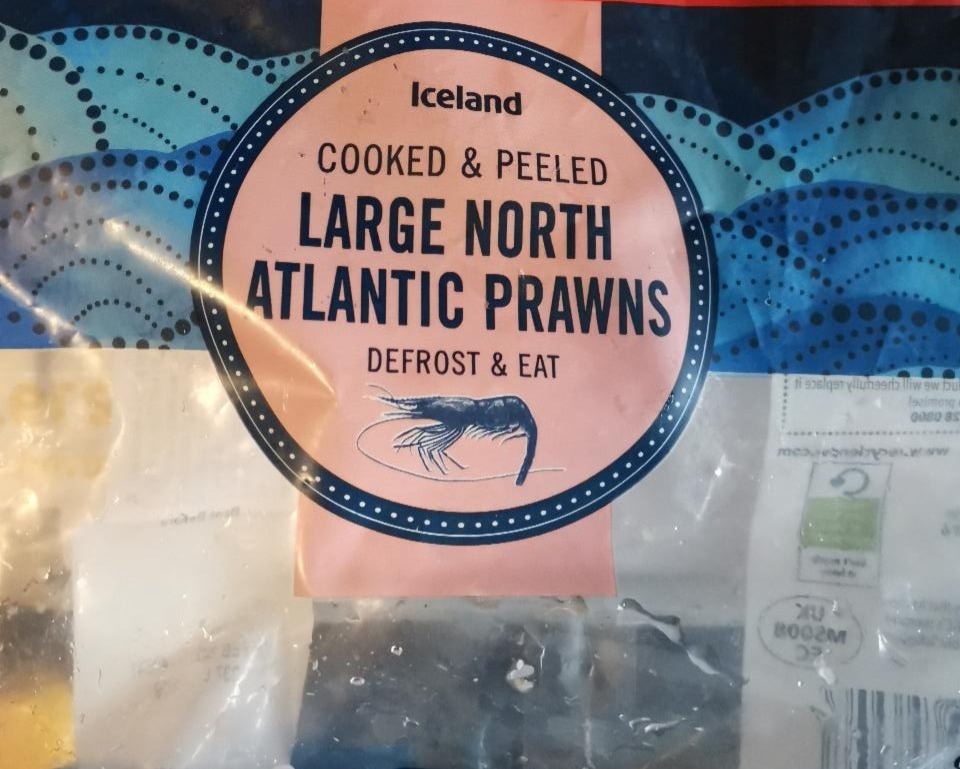 Fotografie - Cooked & Peeled Large North Atlantic Prawns Iceland