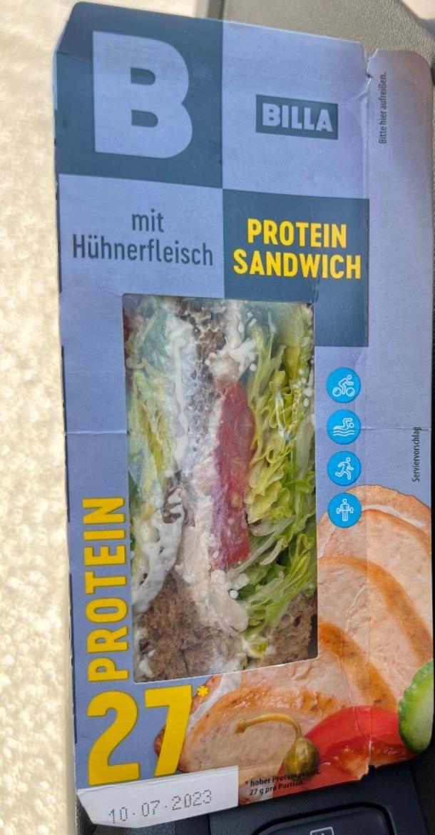 Fotografie - Protein Sandwich mit Hühnerfleisch Billa