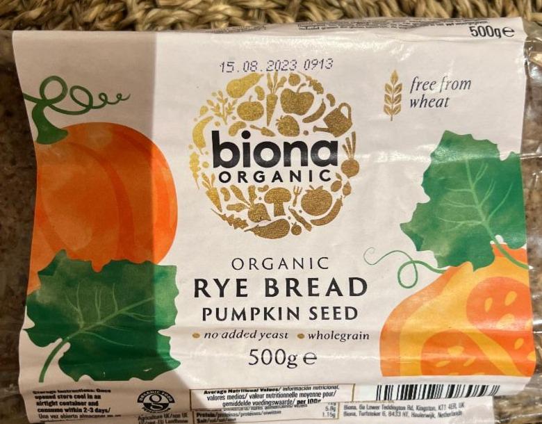 Fotografie - Biona organic Rye Bread Pumpkin Seed