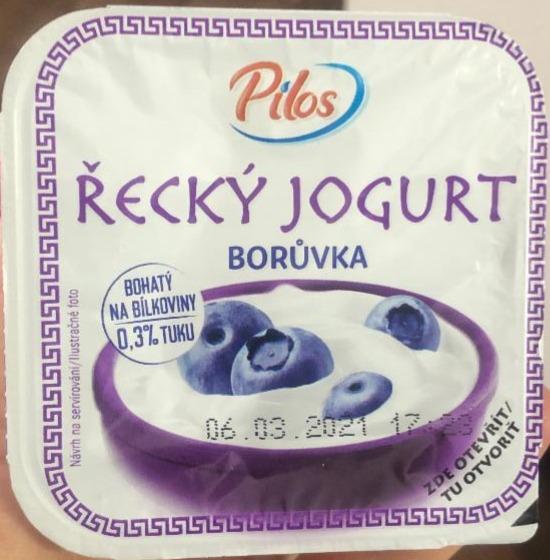 Fotografie - řecký jogurt borůvka 0.3 % tuku Pilos