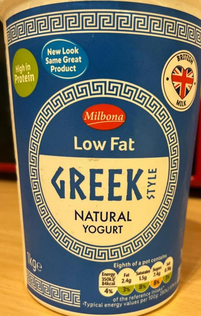 Fotografie - Low Fat Greek Natural Yogurt Milbona