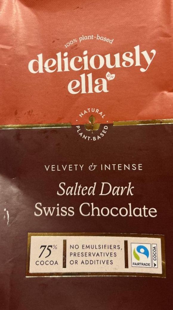 Fotografie - Salted dark swiss chocolate deliciously ella