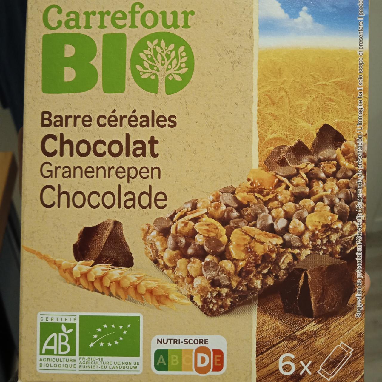 Fotografie - Barre céréales Chocolat Carrefour Bio