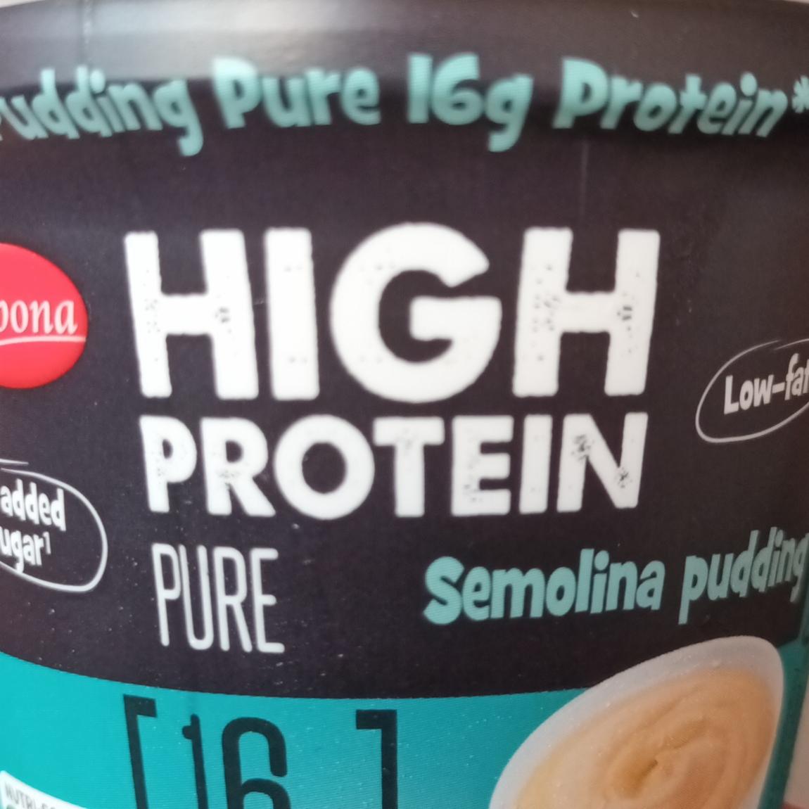 Fotografie - High Protein Semolina pudding Pure Milbona