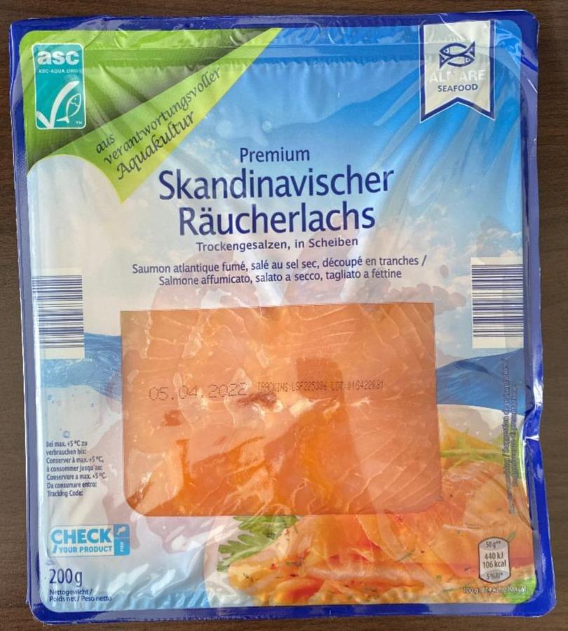 Fotografie - Premium Skandinavischer Räucherlachs Almare Seafood