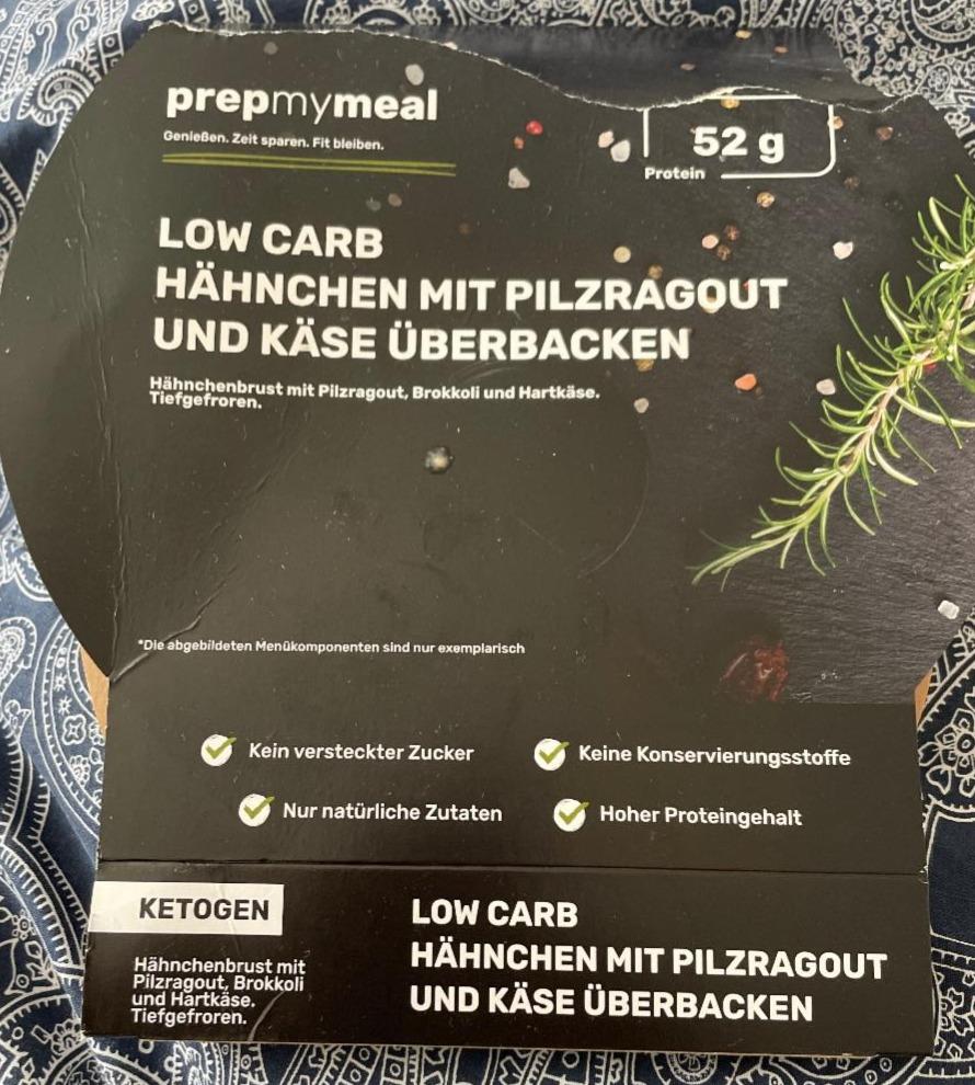 Fotografie - Low Carb Hähnchen mit Pilzragout und Käse überbacken PrepMyMeal