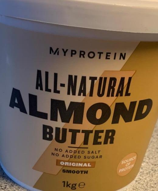 Fotografie - All Natural almond butter original Myprotein