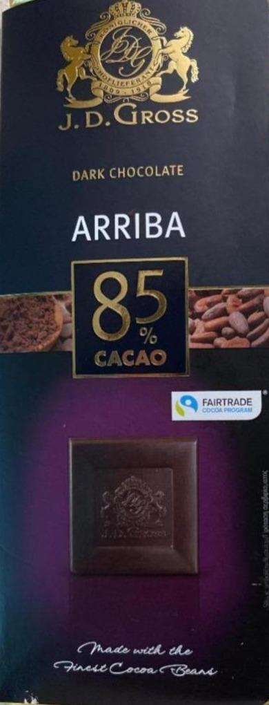 Fotografie - exkluzivní hořká čokoláda Arriba 85% cacao J.D.Gross