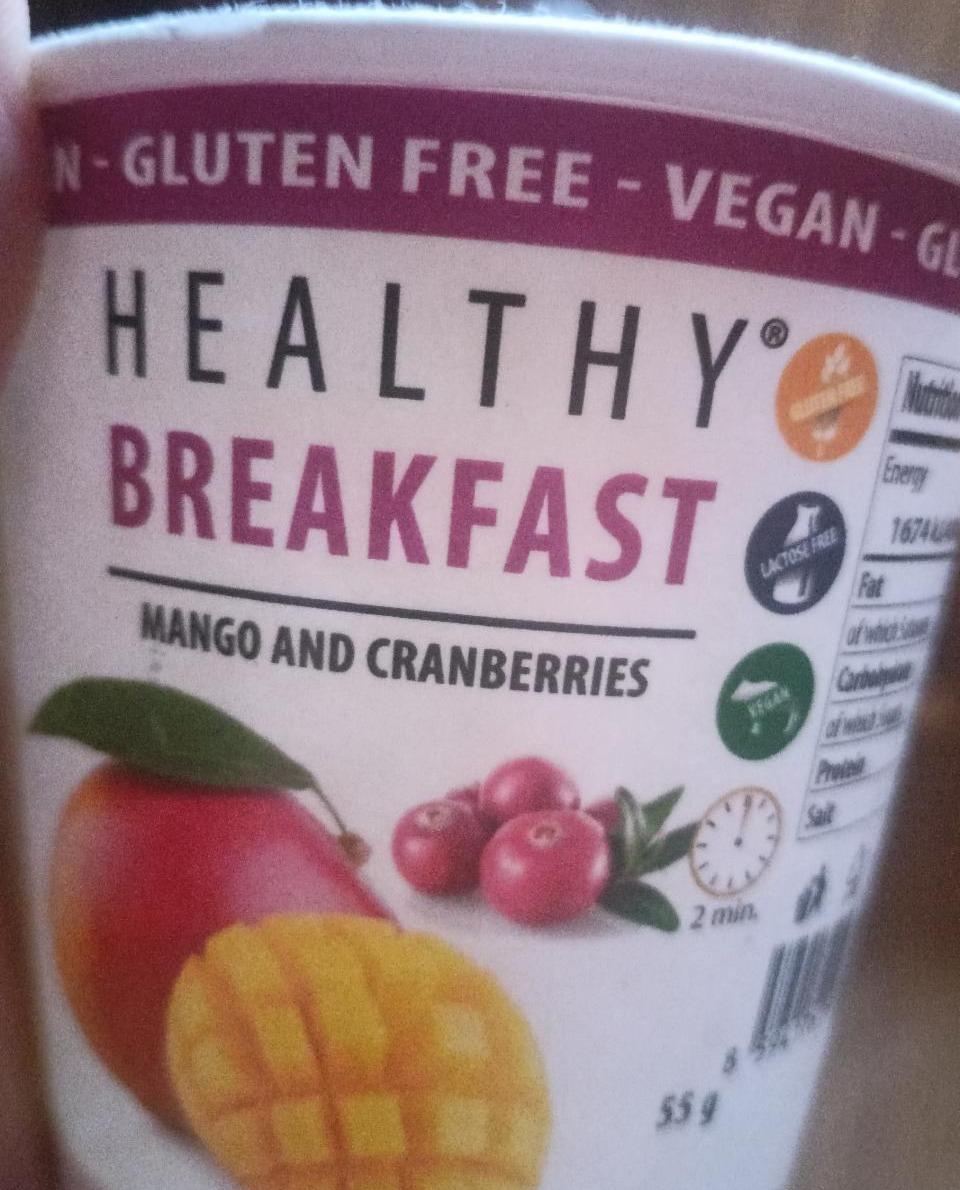 Fotografie - BREAKFAST Mango and Cranberries Healthy