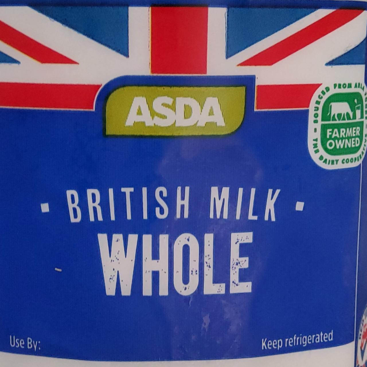 Fotografie - British whole milk Asda