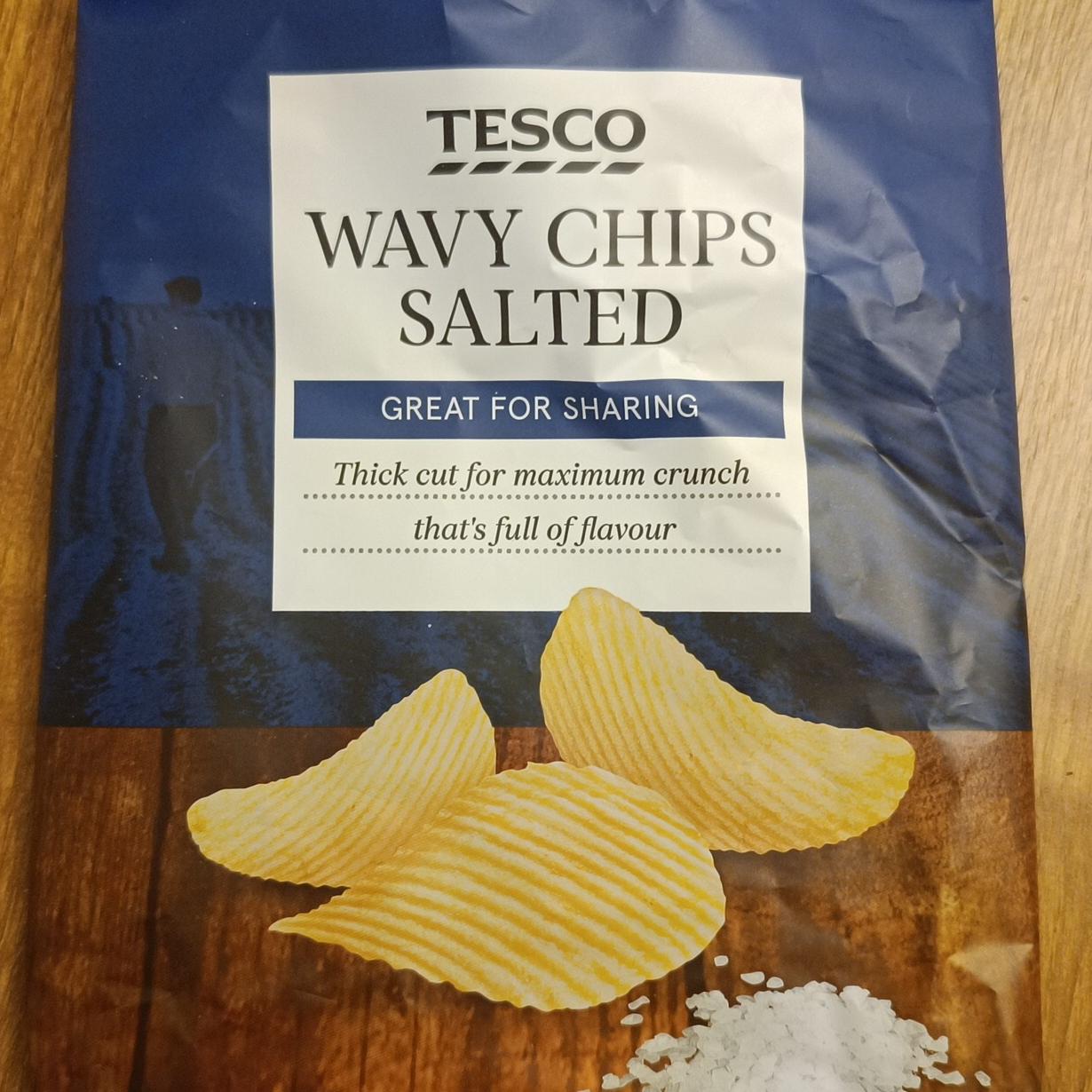 Fotografie - Wavy chips salted Tesco