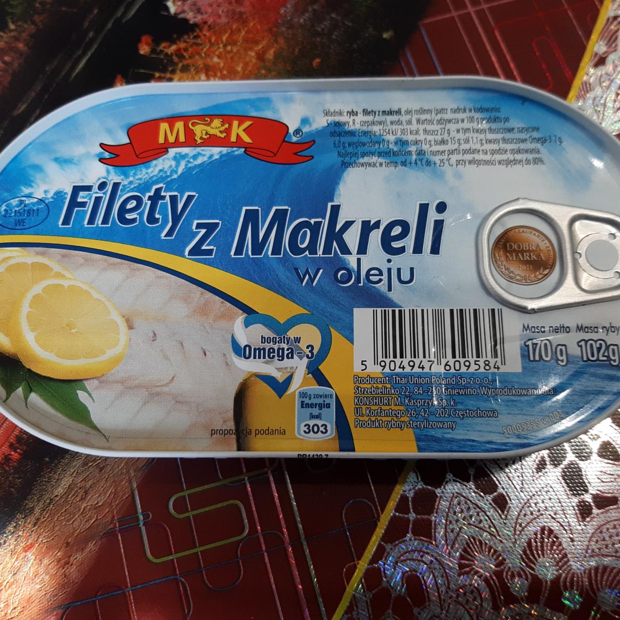 Fotografie - Makrelové filety v oleji M&K