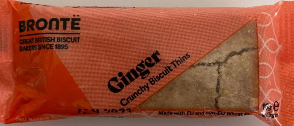 Fotografie - Crunchy Biscuit Thins Ginger Brontë