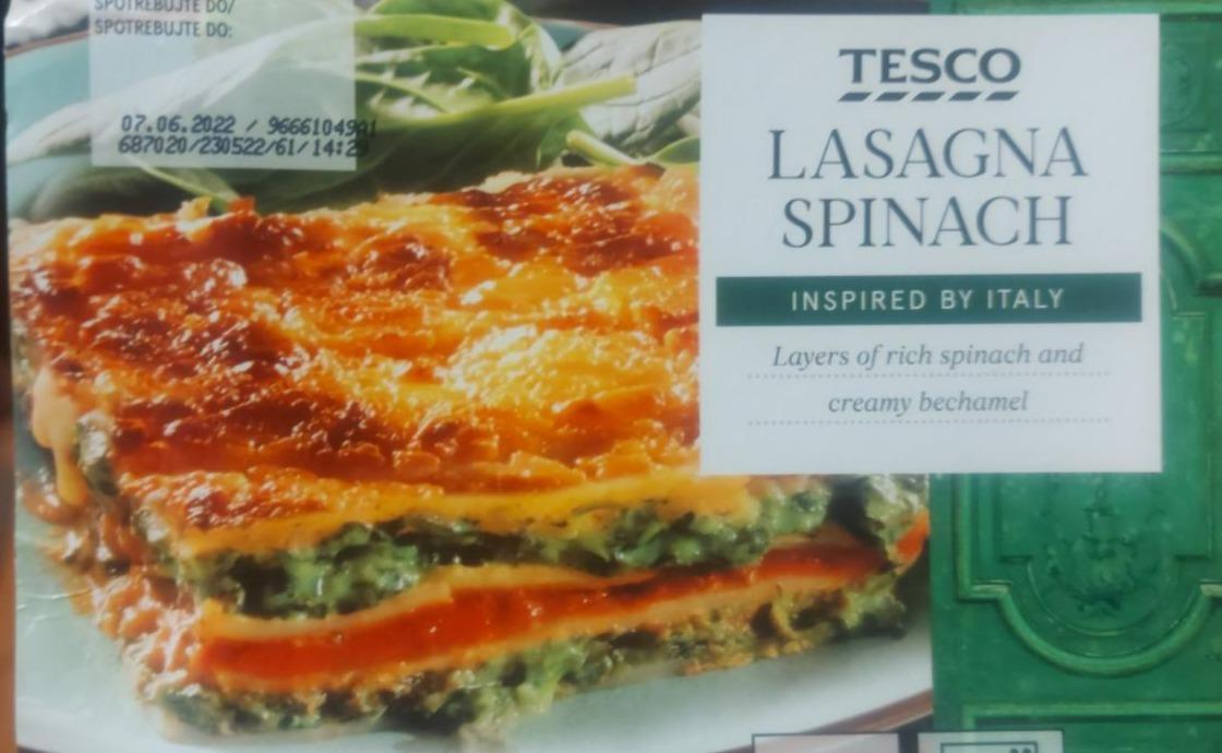 Fotografie - Lasagna spinach Tesco