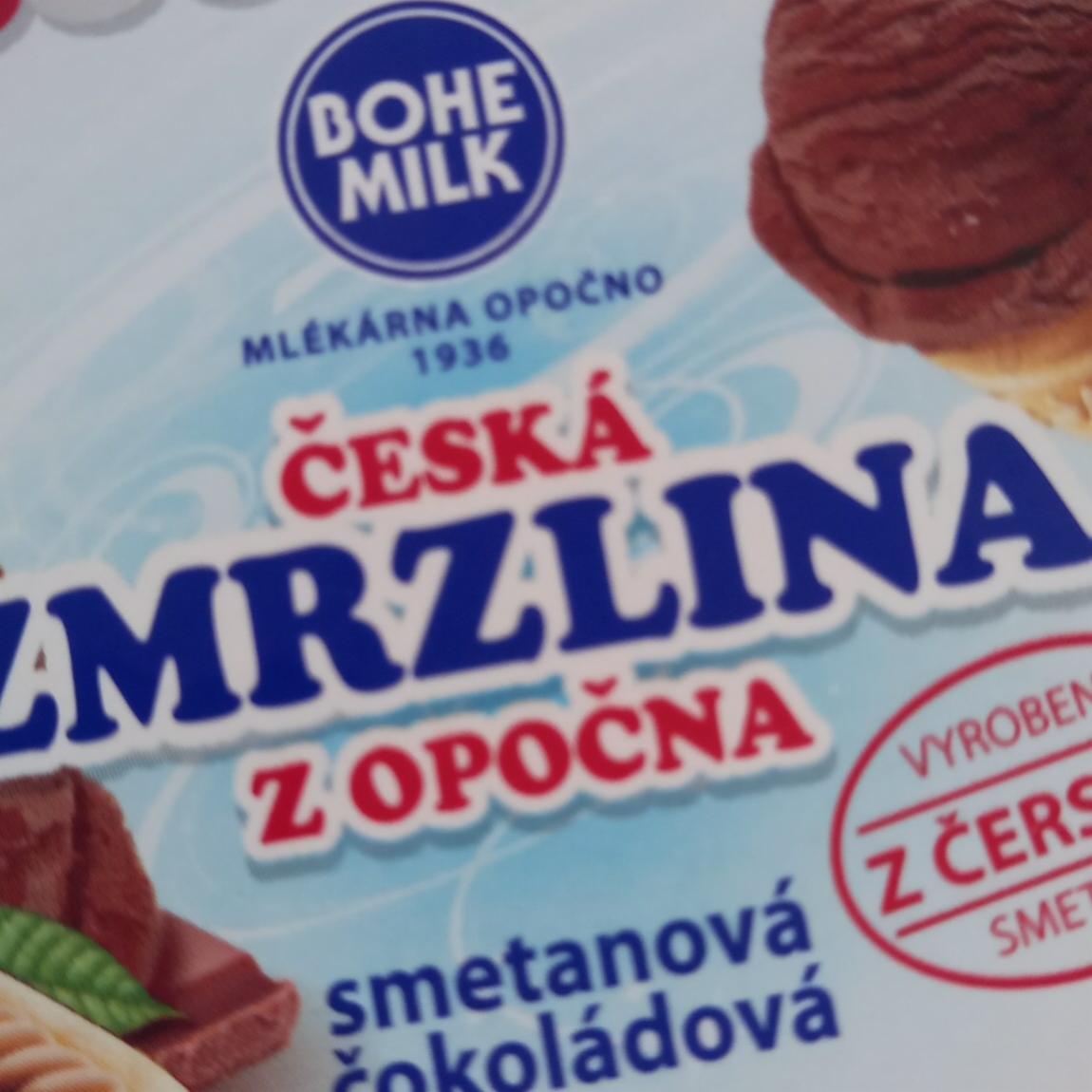 Fotografie - Česká zmrzlina z Opočna smetanová čokoládová Bohemilk