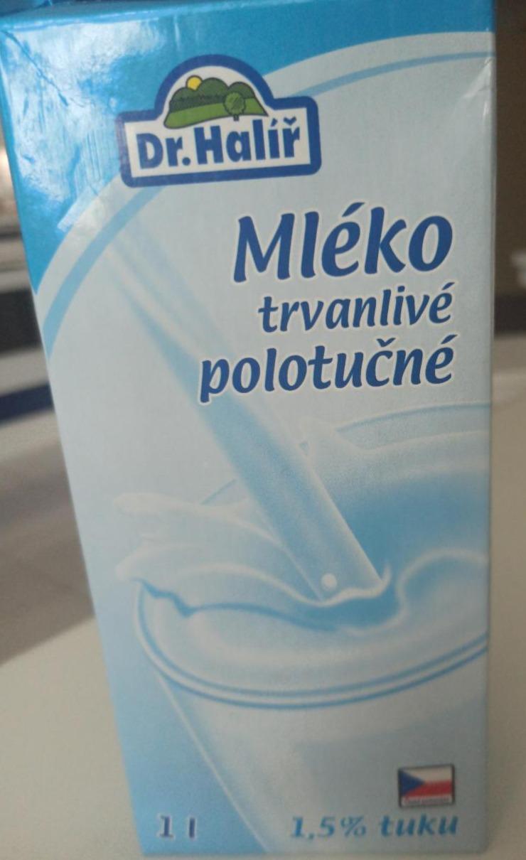 Fotografie - Mléko polotučné trvanlivé 1,5% tuku Dr. Halíř