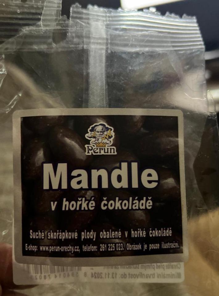 Fotografie - Mandle v hořké čokoládě Perun