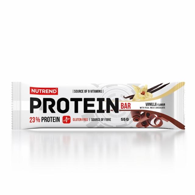 Fotografie - Protein bar 23% vanilla flavour with real milk chocolate (vanilka v mléčné čokoládě) Nutrend