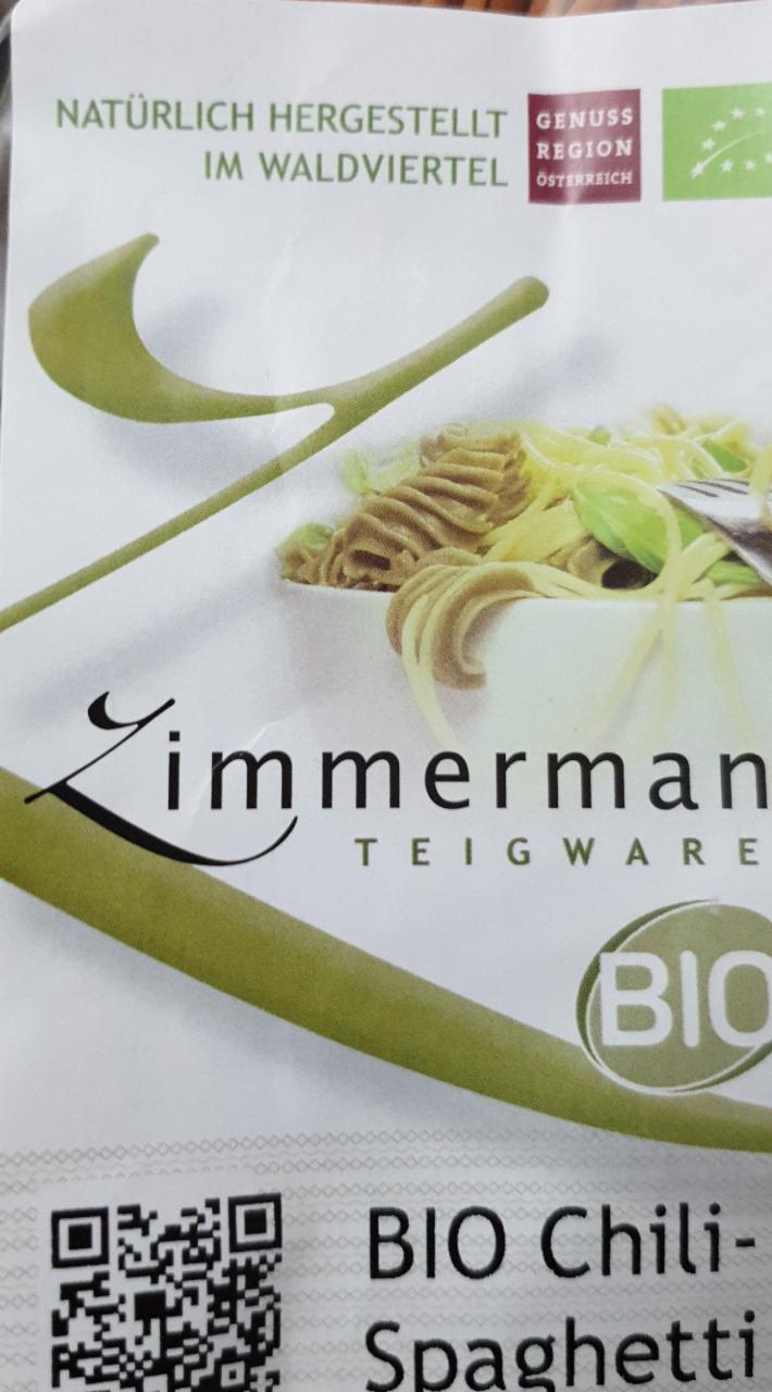 Fotografie - Bio Chilli Spaghetti Zimmermann Teigwaren