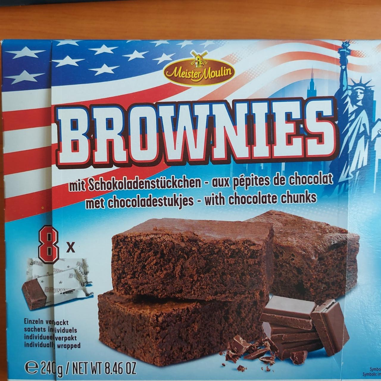 Fotografie - Brownies mit Schokoladenstückchen Meister Moulin