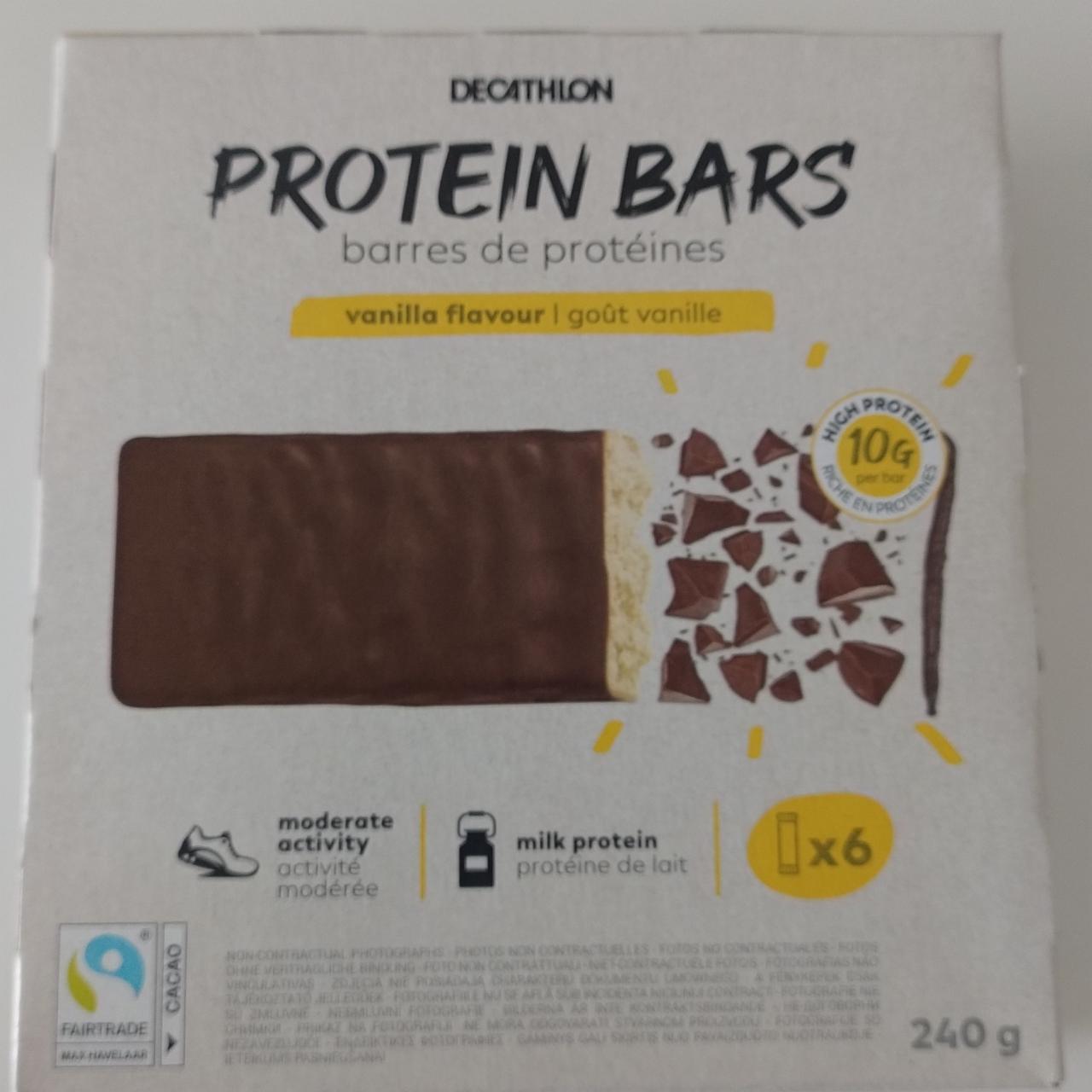 Fotografie - Protein bars vanilla Decathlon