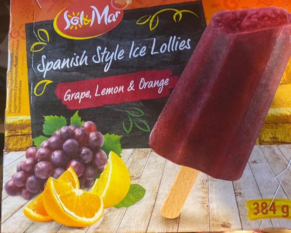 Fotografie - Spanish Style Ice Lollies Grape, Lemon & Orange Sol & Mar