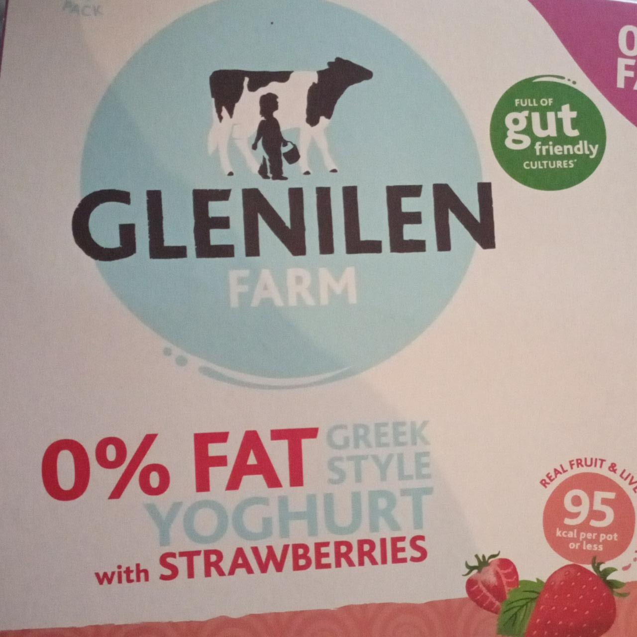Fotografie - 0% Fat Greek Style Yoghurt With Strawberries Glenilen Farm