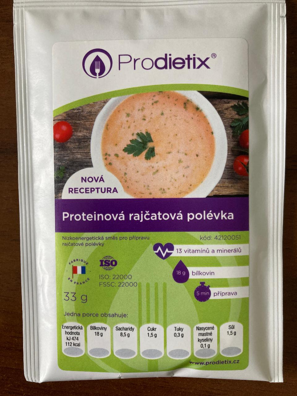 Fotografie - Proteinová rajčatová polévka Prodietix