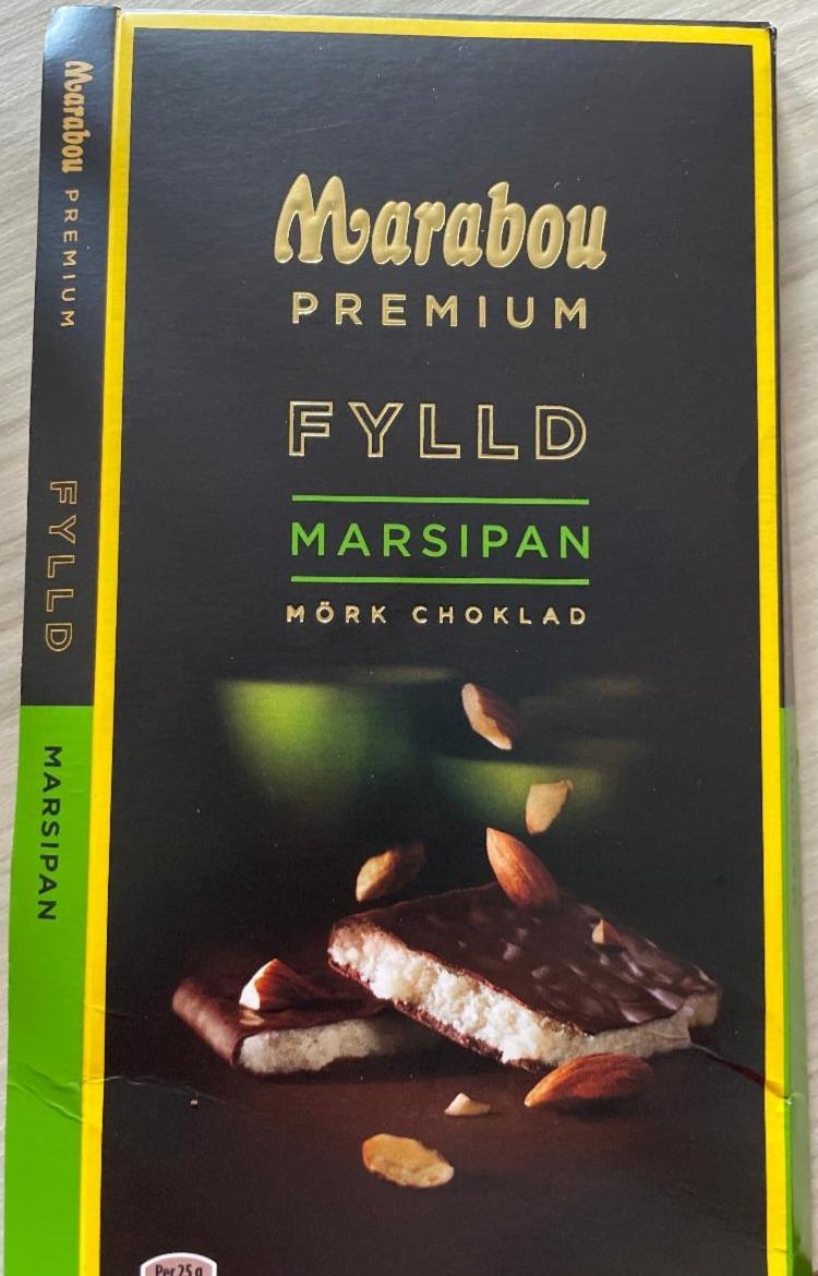 Fotografie - Fylld marsipan mörk choklad Marabou premium