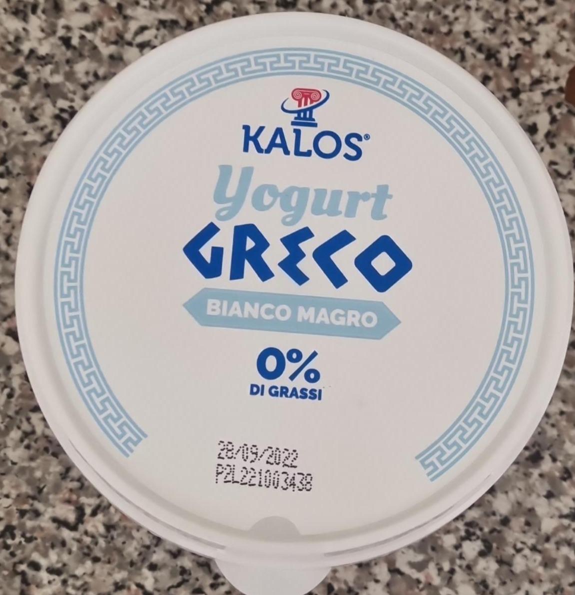 Fotografie - Yogurt Greco Bianco Magro 0% di Grassi Kalos