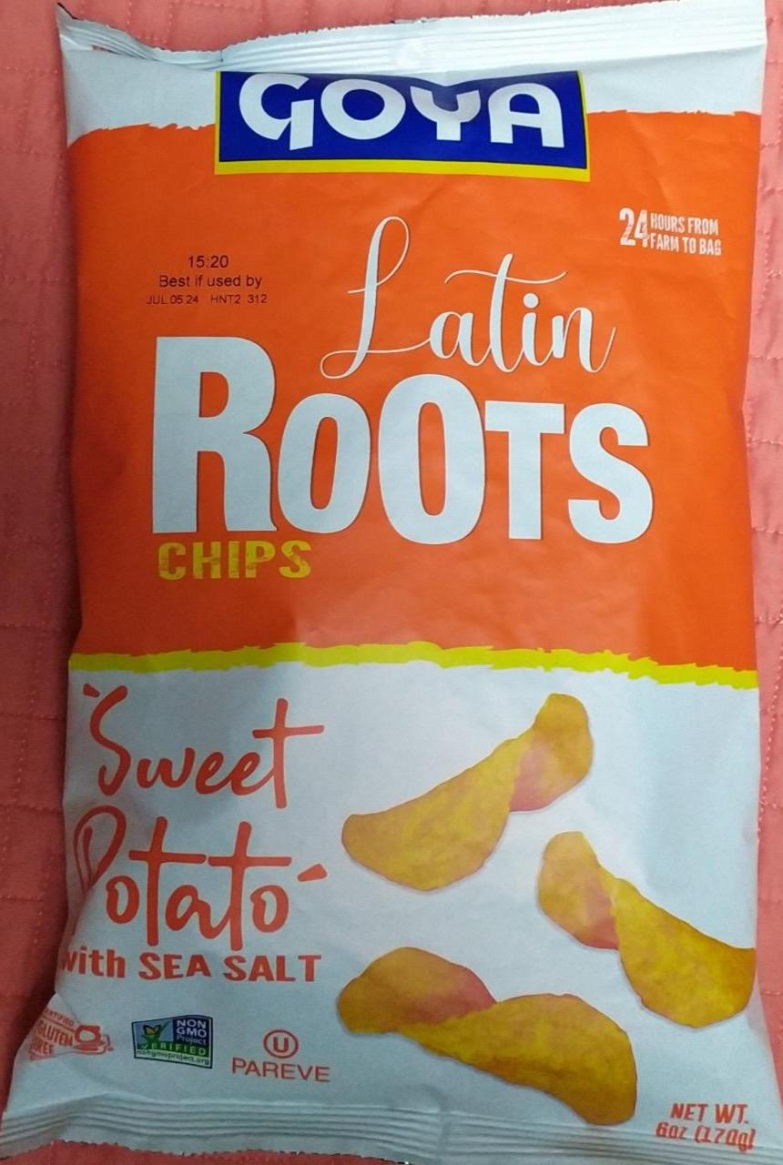 Fotografie - Latin Roots chips sweet potato with sea salt Goya