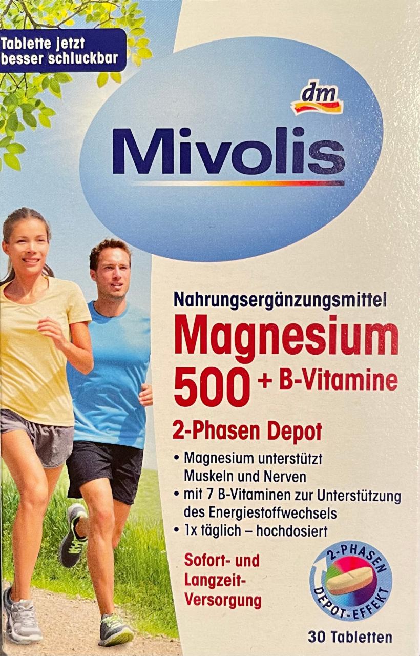Fotografie - Magnesium 500 + B vitamine Mivolis