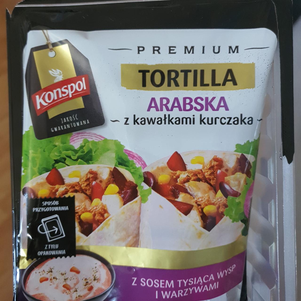 Fotografie - Premium Tortilla arabska z kawałkami kurczaka Konspol