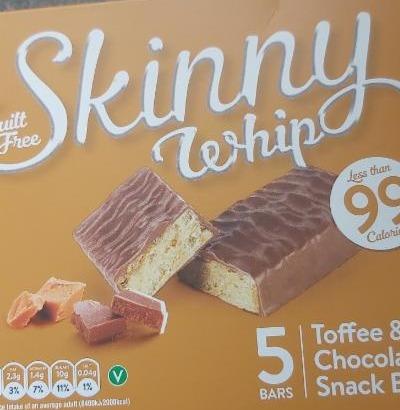 Fotografie - Skinny whip toffe & chocolate snack bar Skinny bars