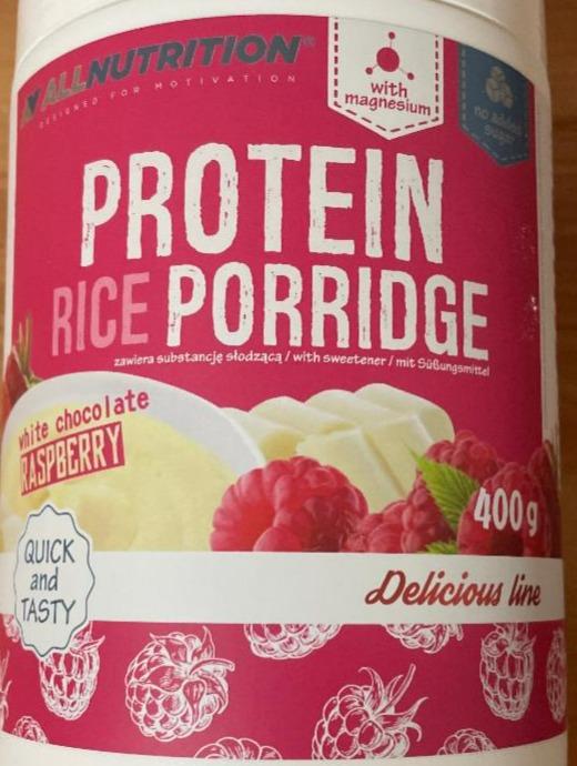 Fotografie - Protein Rice Porridge White Chocolate Raspberry Allnutrition