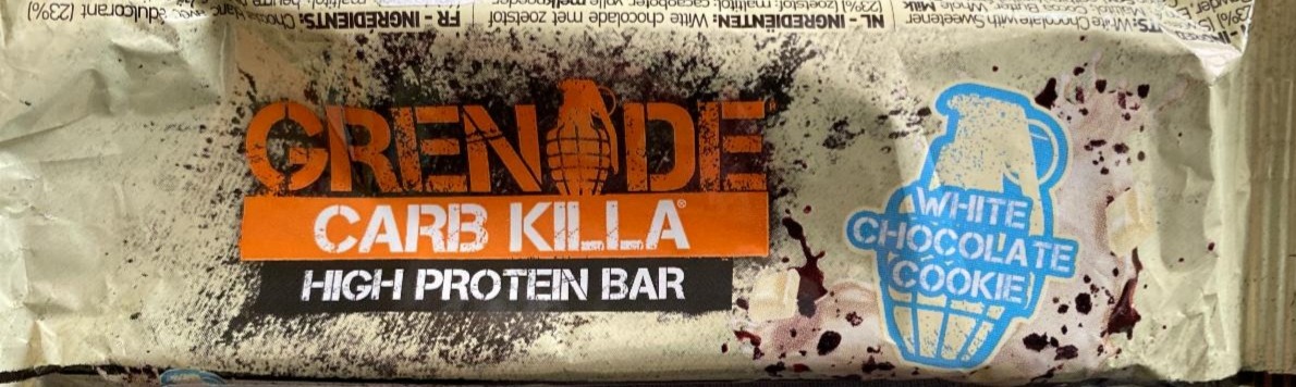 Fotografie - Carb Killa High Protein Bar White Chocolate Cookie Grenade