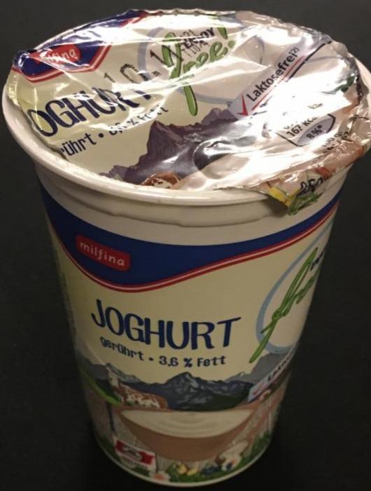Fotografie - Joghurt lactosefrei 3,6% fett Milfina