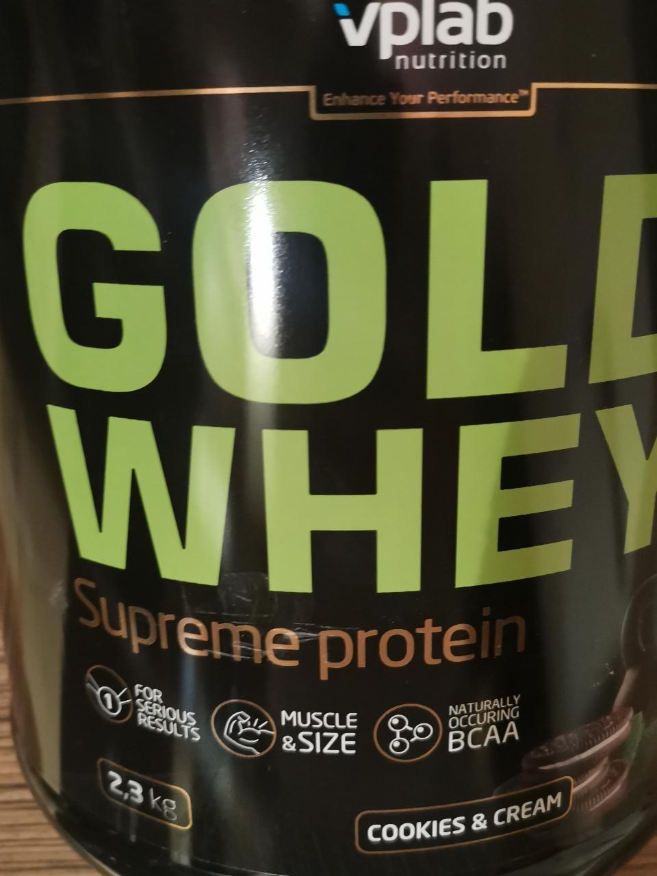 Fotografie - Gold Whey Supreme Protein Cookies & Cream VPLab Nutrition
