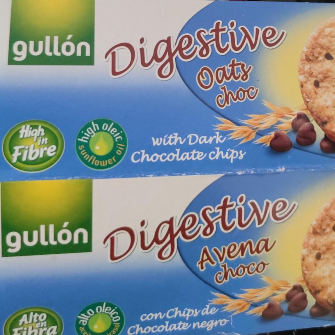 Fotografie - Digestive oats choc avena choco Gullón