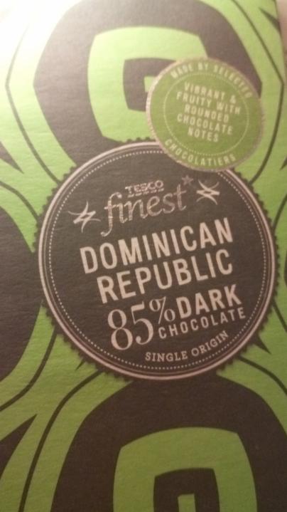 Fotografie - čokoláda hořká 85% Dominican Republic Tesco Finest